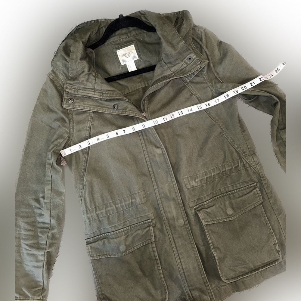 Forever 21 Olive Jacket Size S - Picture 9 of 14
